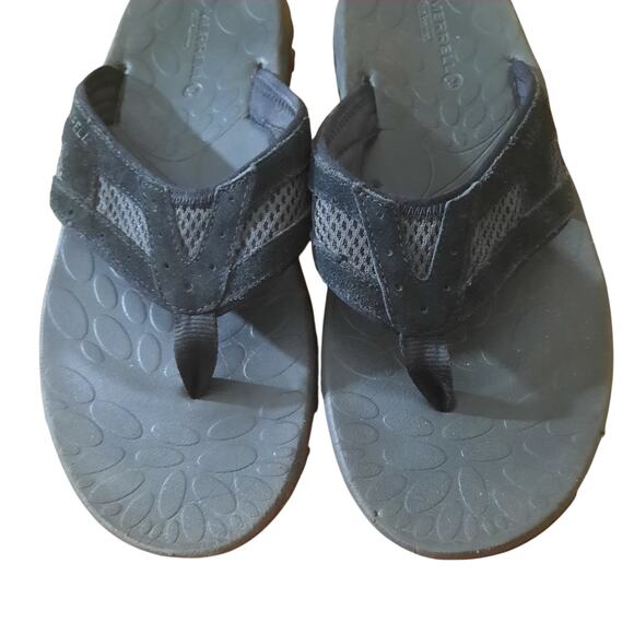 Merrell Mens Black Moab Drift Flip Flop Air Cushioned Sandals Size 10 - Picture 4 of 10